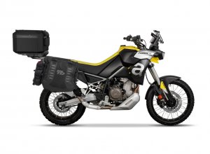 Kompletná sada bočných adventure vakov SHAD TERRA TR40 a hliníkového 55 L vrchného kufru ,vrátane mo SHAD APRILIA TUAREG 660