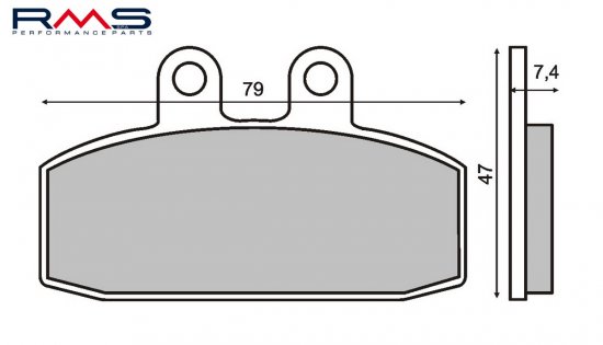 Brzdové obloženie RMS 225100060 organické