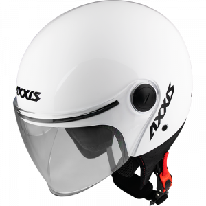 Otvorená helma JET AXXIS SQUARE solid perleťové biela lesklá M