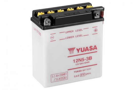 Conventional 12V battery NO ACID YUASA 12N5-3B