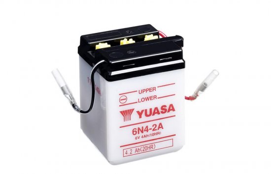 Conventional 6V battery NO ACID YUASA 6N4-2A