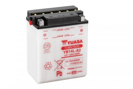 Yumicron battery with acid YUASA YB14L-A2