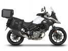 Kompletná sada sedlových brašní SHAD TERRA TR40 adventure a hliníkového kufra SHAD TERRA BLACK 37L v SHAD SUZUKI DL 650 V-Strom