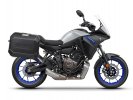 Kompletná sada bočných čiernych hliníkových kufrov SHAD TERRA BLACK , 47/47 litrov bočné kufre, vrát SHAD YAMAHA MT-07 Tracer / Tracer 700