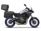 Kompletná sada čiernych hliníkových kufrov SHAD TERRA BLACK , 37 litrov vrchný kufor, 36/36 litrov b SHAD YAMAHA MT-07 Tracer / Tracer 700