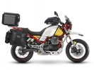 Kompletná sada sedlových brašní SHAD TERRA TR40 adventure a hliníkového kufra SHAD TERRA BLACK 37L v SHAD MOTO GUZZI V 85 TT