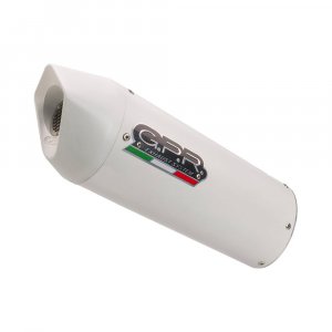 Koncovka výfuku Slip-on GPR ALBUS EVO4 White glossy including removable db killer and link pipe