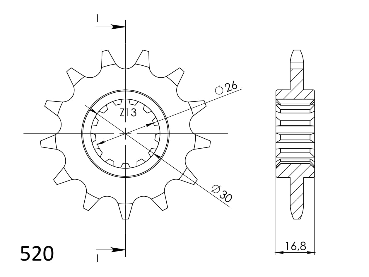 Reťazové koliečko SUPERSPROX CST-1269:13 13T, 520