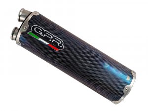 Koncovka výfuku Slip-on GPR DUAL Carbon look including removable db killer and link pipe