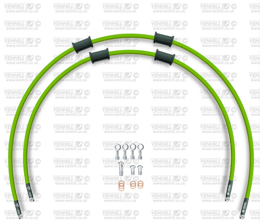 CROSSOVER-predok-sada Venhill KAW-6014F-GR POWERHOSEPLUS (2 hadice v sade) zelené hadice, chrómové koncovky