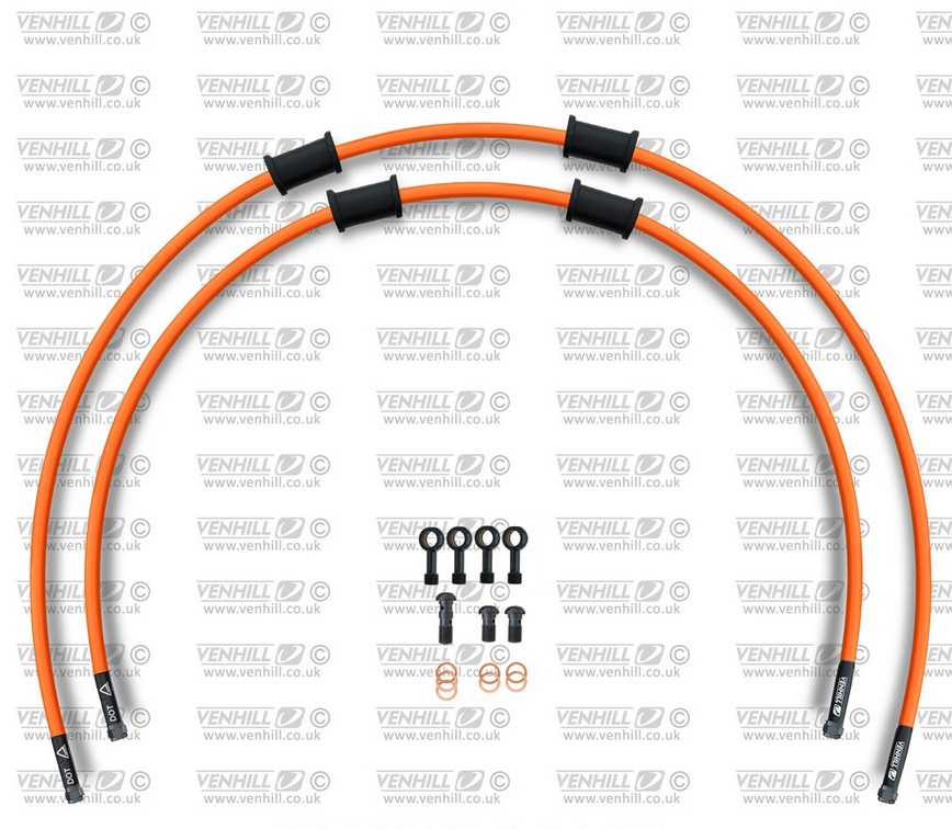 CROSSOVER-predok-sada Venhill KAW-6014FB-OR POWERHOSEPLUS (2 hadice v sade) oranžové hadice, čierne koncovky