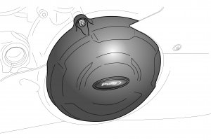 Ochranné kryty motora PUIG čierna zahrnuje pravý, ľavý kryt a kryt alternátora