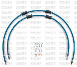 CROSSOVER-predok-sada Venhill YAM-11006F-TB POWERHOSEPLUS (2 hadice v sade) priehľadné modré hadice, chrómové konckovky