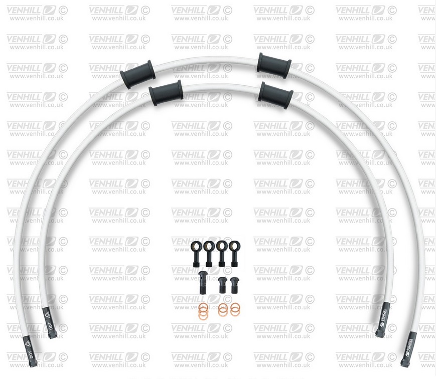 CROSSOVER-predok-sada Venhill YAM-11006FB-WT POWERHOSEPLUS (2 hadice v sade) biele hadice,  čierne koncovky