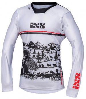 MX Jersey iXS TRIGGER 3.0 bielo-čierno-červená XS